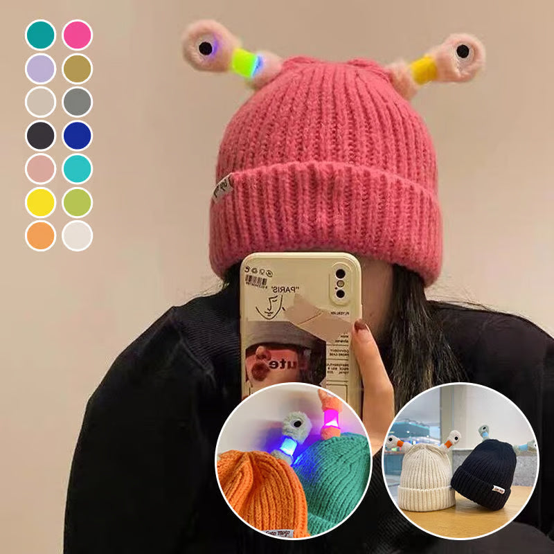 Cute Glowing Little Monster Knit Hat