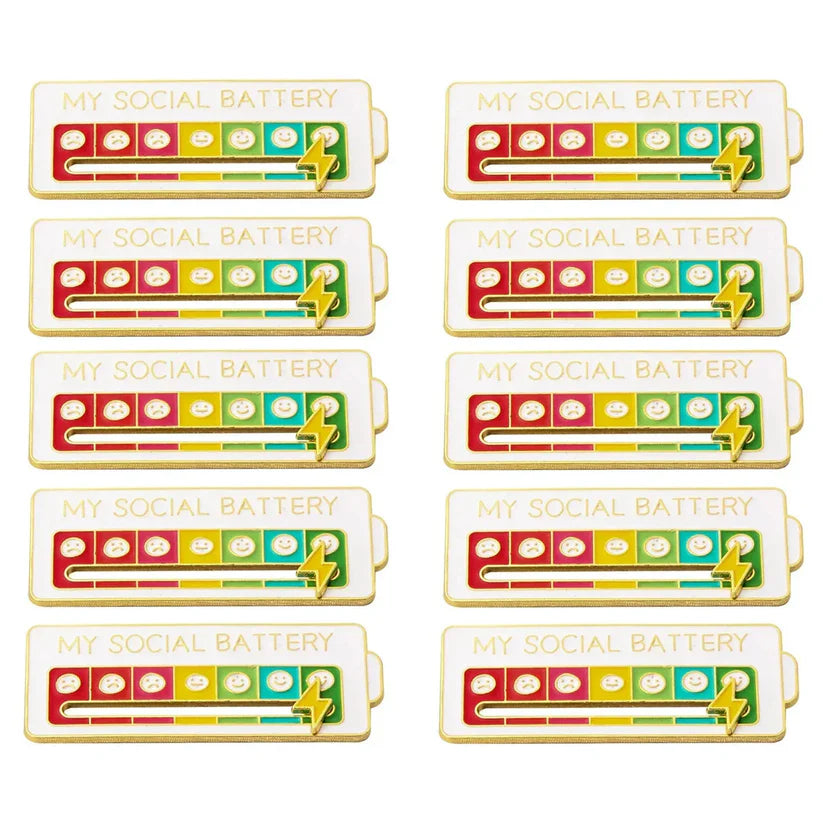 2025 Social Battery Status Brooch