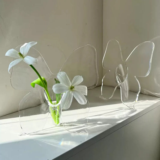 Acrylic Butterfly Art Vase