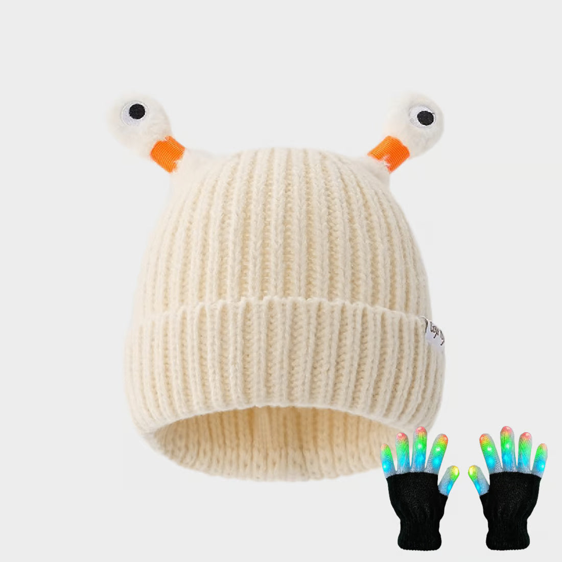 Cute Glowing Little Monster Knit Hat