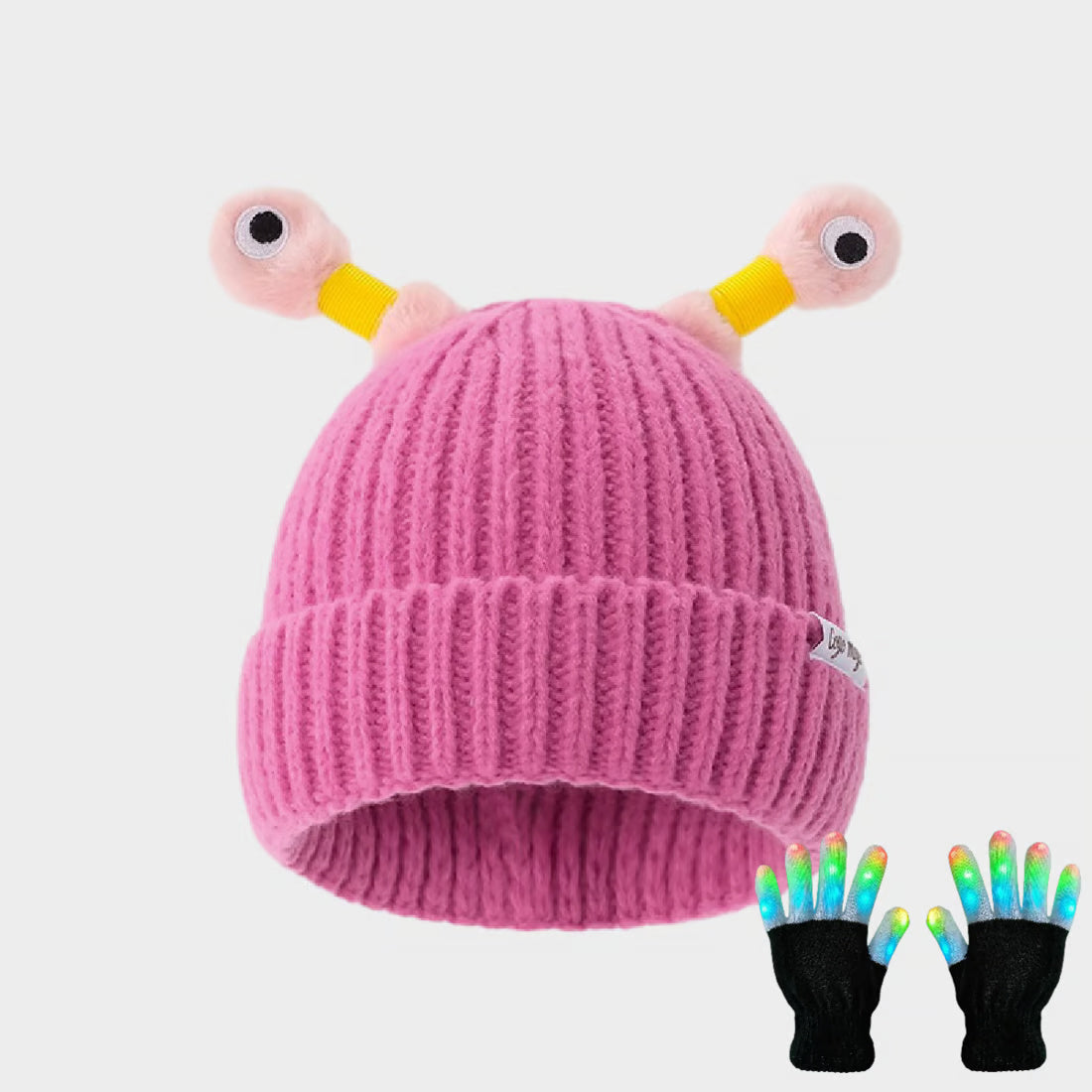 Cute Glowing Little Monster Knit Hat