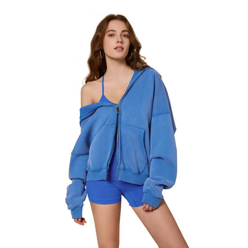 RIXZO™️ Premium Unisex Oversized zip up hoodie