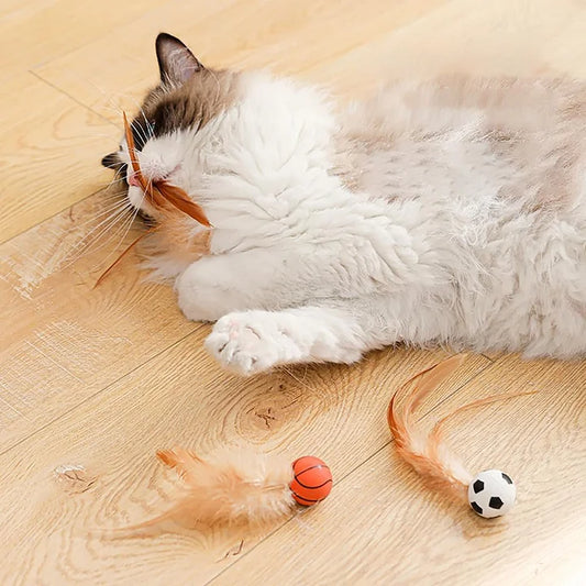 Cat Feather Ball Toys