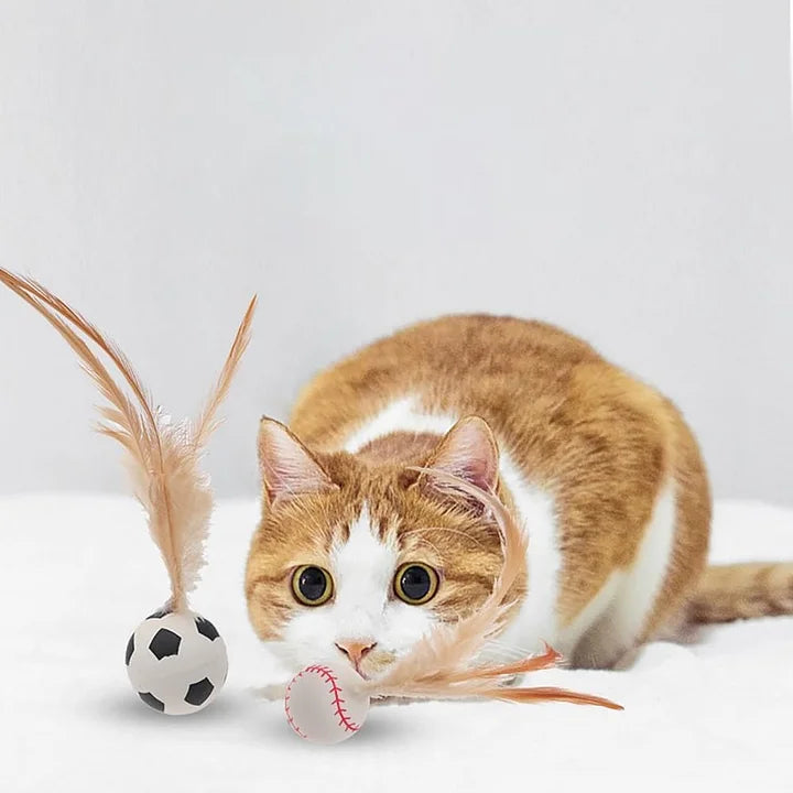 Cat Feather Ball Toys