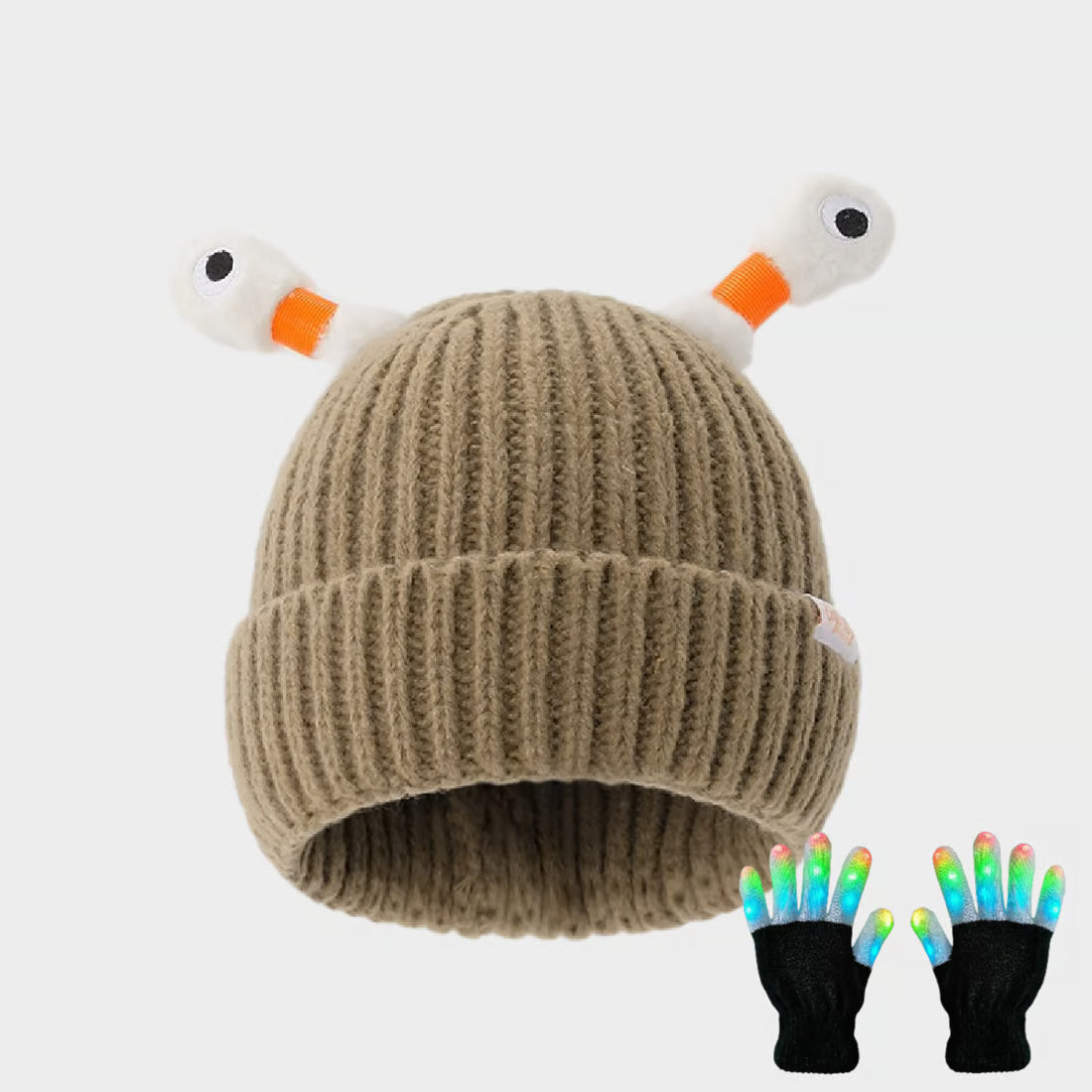 Cute Glowing Little Monster Knit Hat